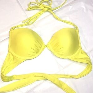 Aerie Live Love Dream Bikini Top Small Yellow